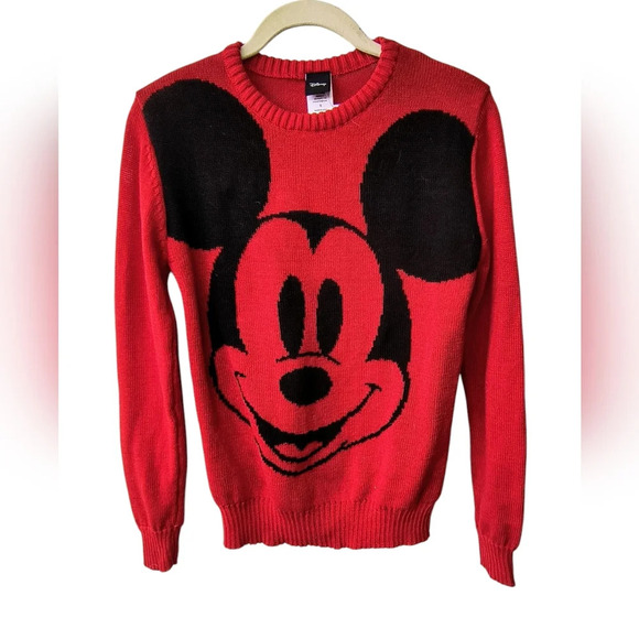 Disney Women's Scoop Neck Mickey Mouse Sweater, S, NWT - Picture 1 of 8